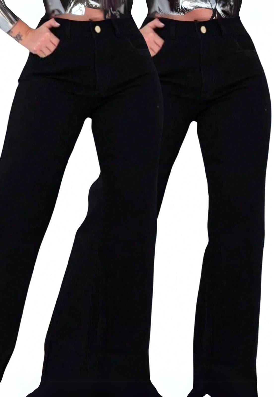 Kit 2 Calças Wide Leg Kovali Feminina Cargo