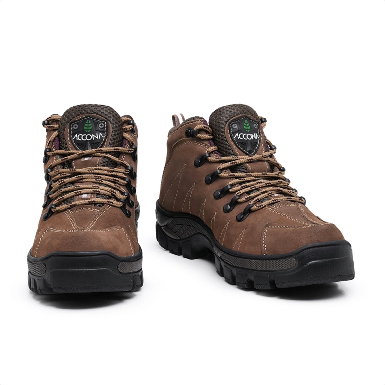 Vista 2 Coturno Adventure Feminino Em Couro Rato 10000R Accona bege