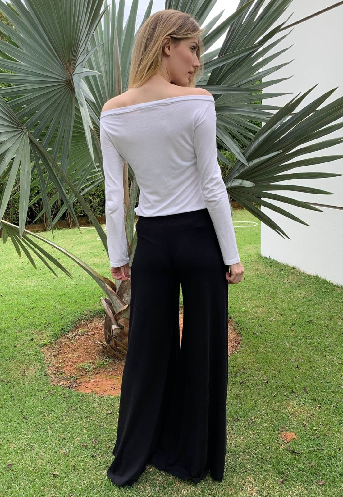 Vista 2 Calça Pantalona Amazonia Vital Malha Granja Preta Amazonia Vital preto