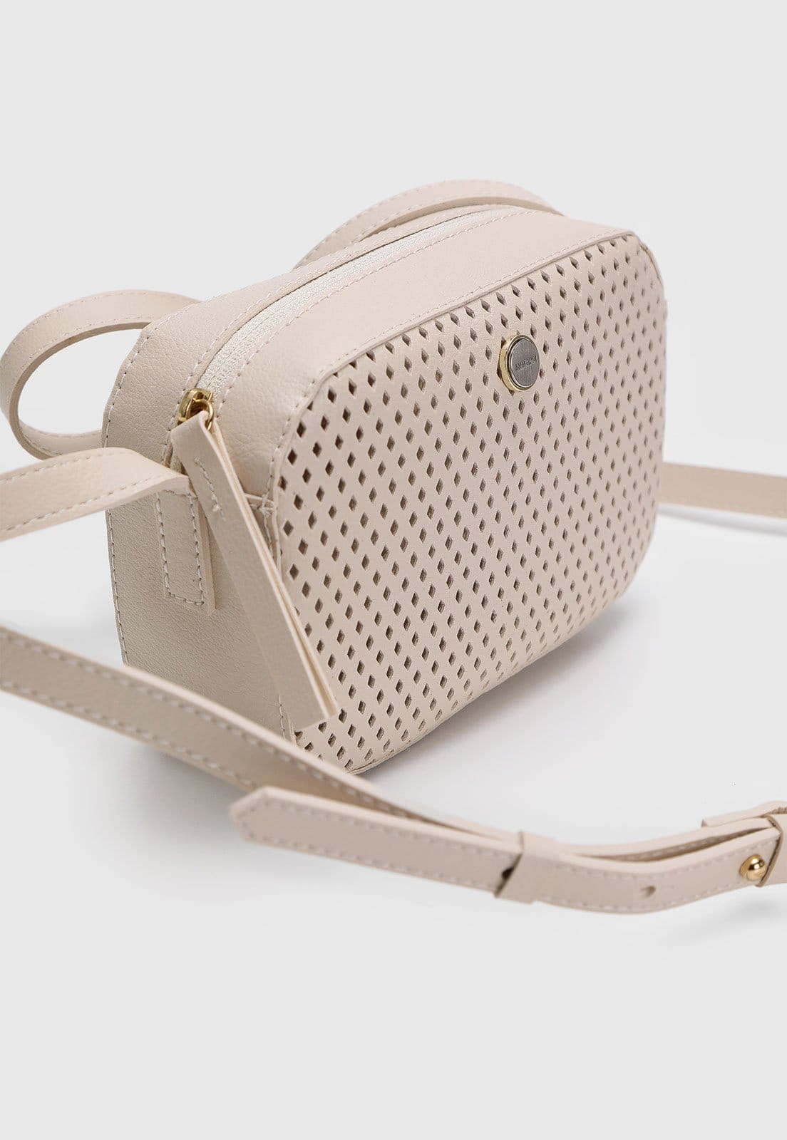 Vista 2 Bolsa Transversal Feminina Anacapri Alça Ajustável Off-White Anacapri off-white white