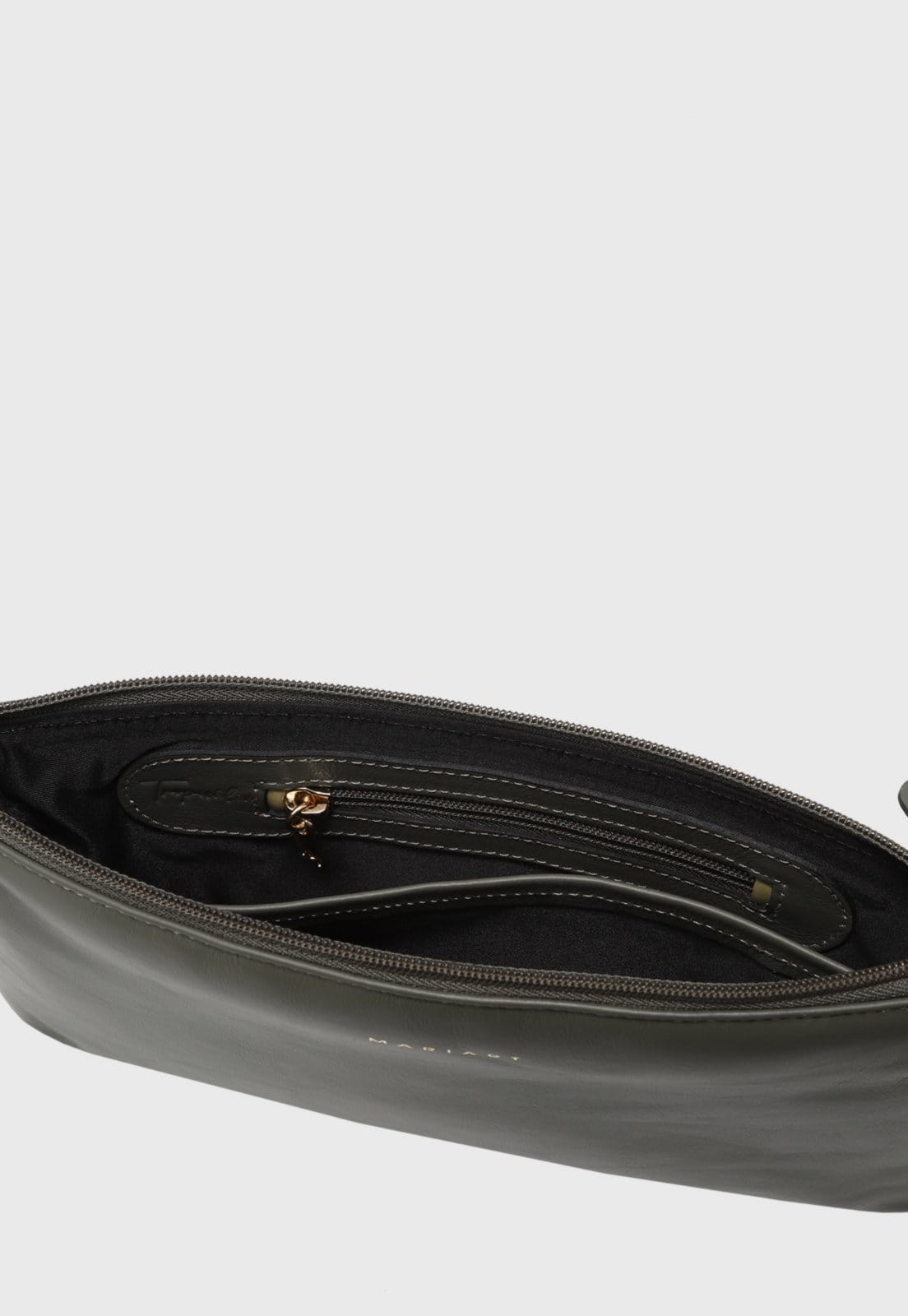 Vista 2 Bolsa Transversal de Couro Mariart Canelinha Adão Mariart verde