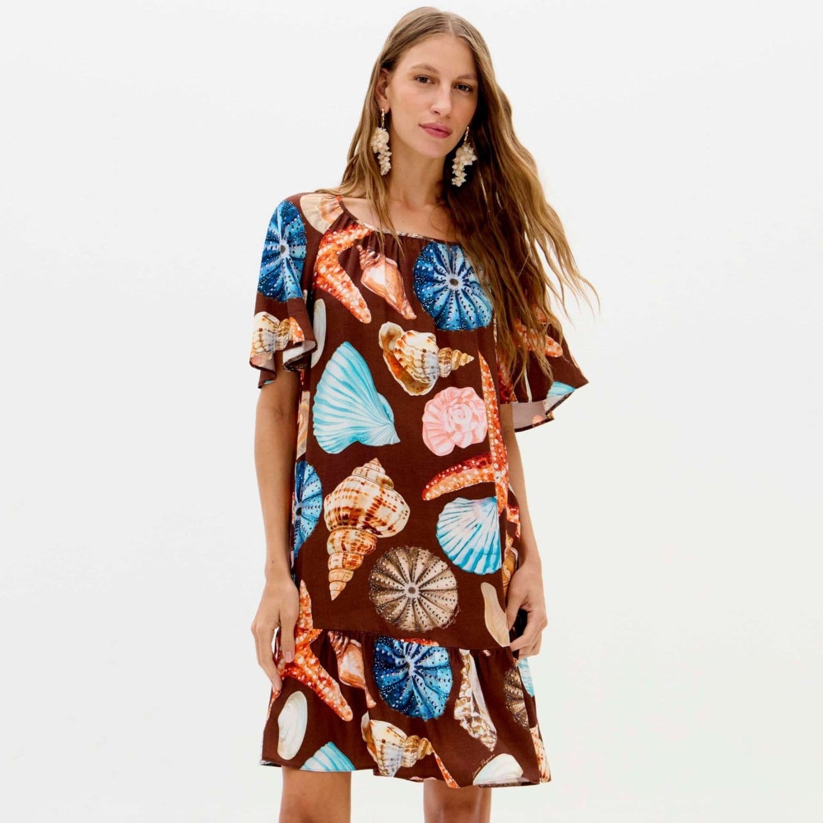 Vestido Curto Lança Perfume Estampado Ve26 Feminino