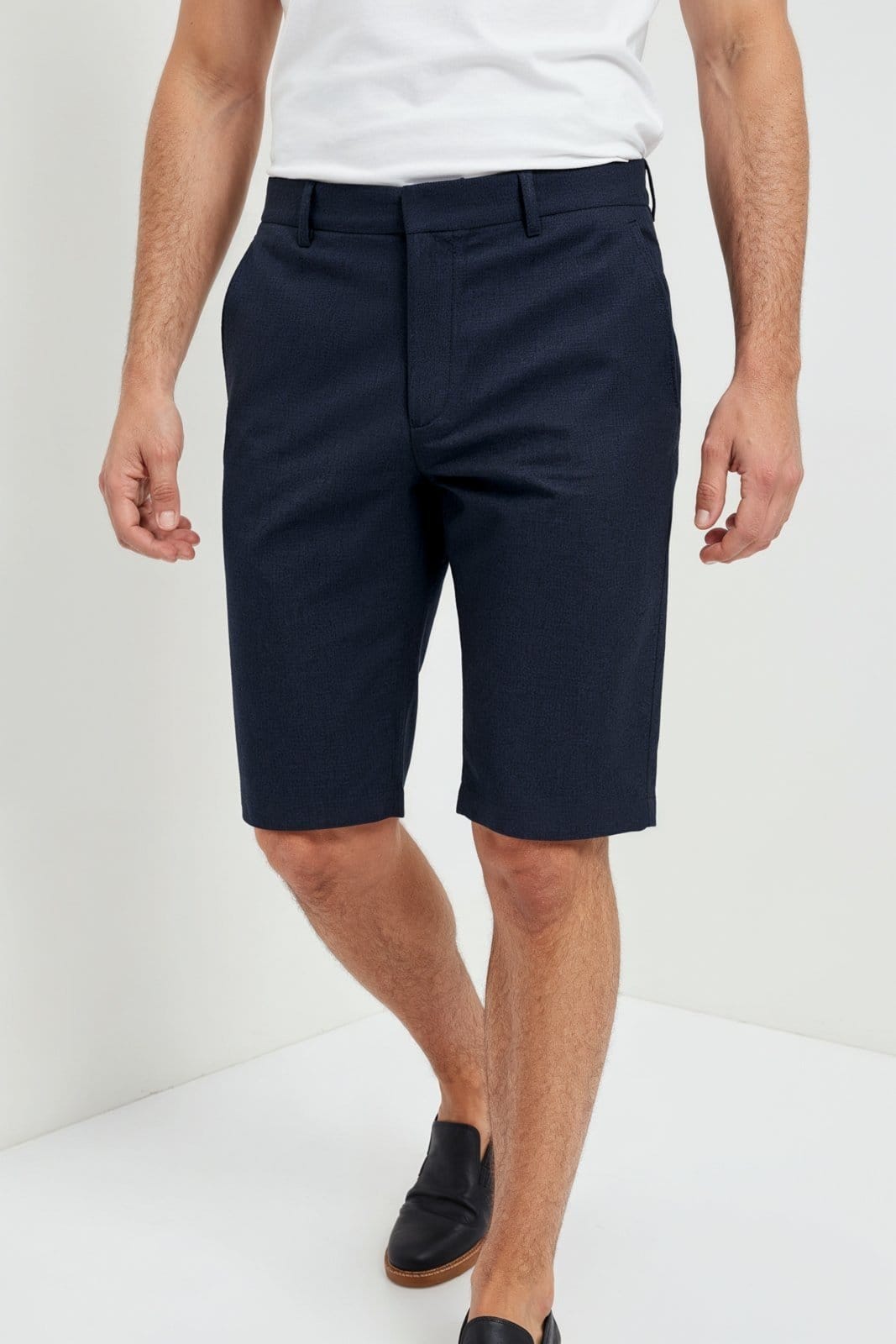 Vista 2 Bermuda Alfaiataria Slim Traymon Marinho Traymon azul marinho