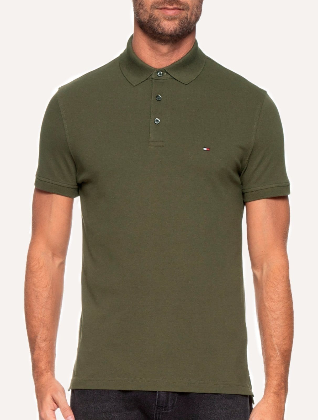 Polo Tommy Hilfiger Masculina Slim Piquet 1985