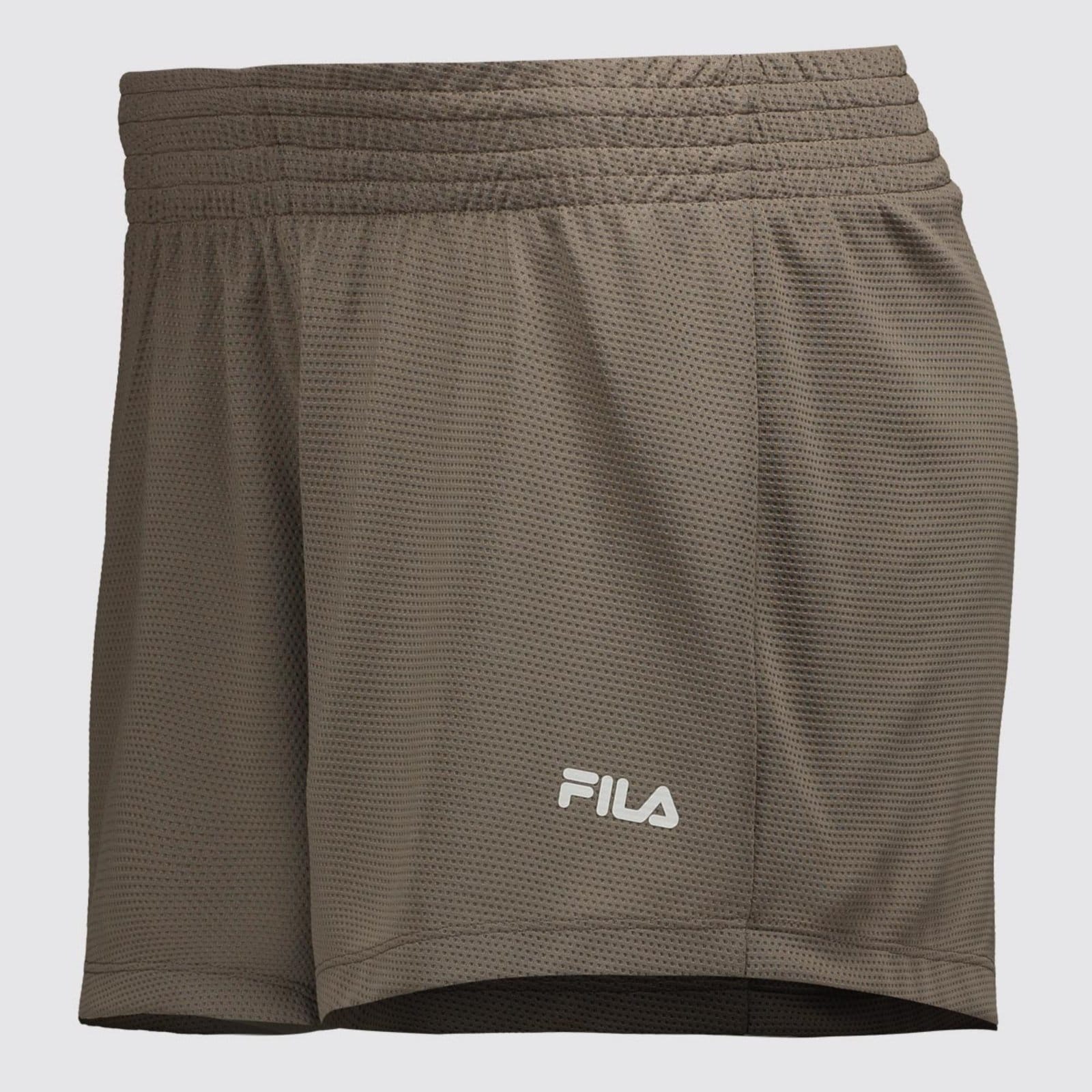 Vista 2 Shorts Fila Flow III Feminino Cáqui Fila bege