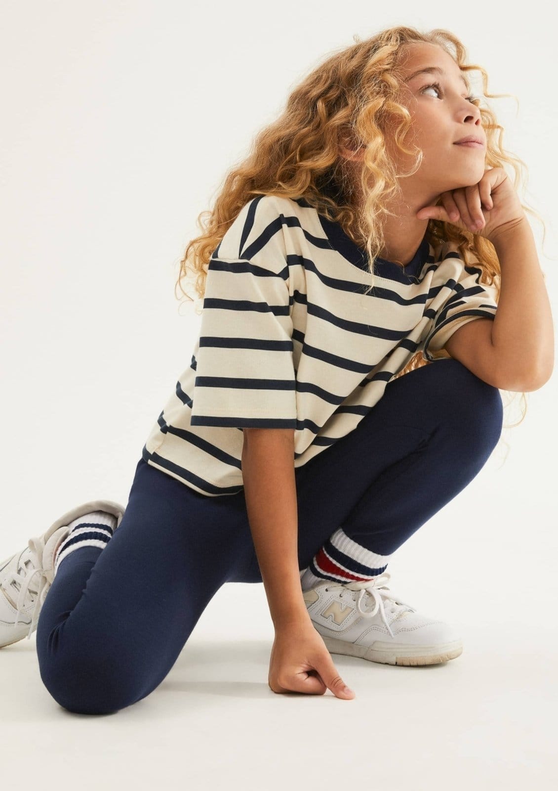 Vista 2 Infantil - Calça Legging Básica Menina Tradicional Hering azul