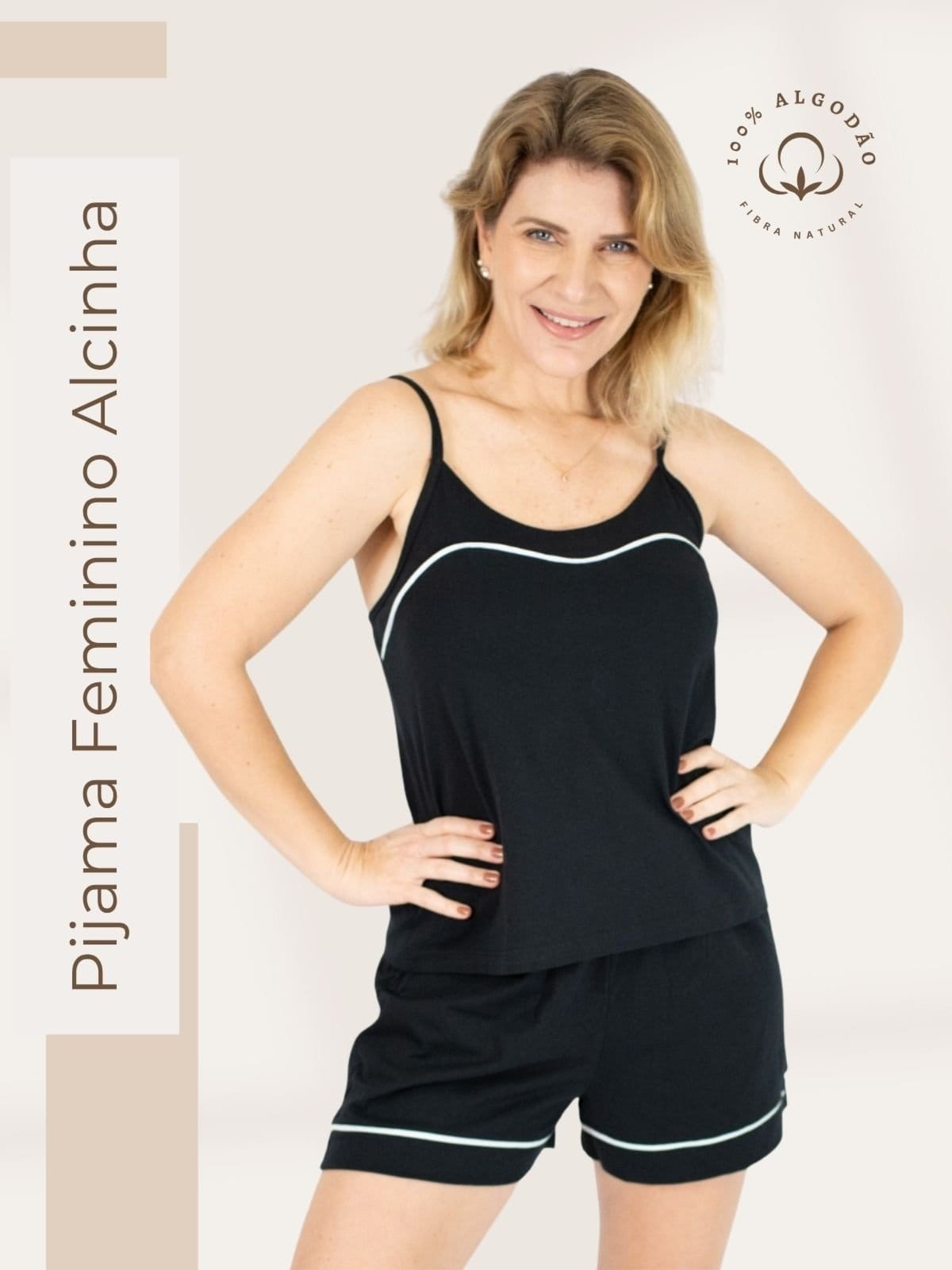 Pijama Algodão Piante Feminino Alcinha Sara
