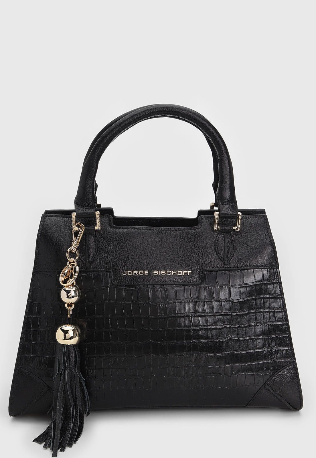Bolsa Tiracolo Jorge Bischoff Croco Preta