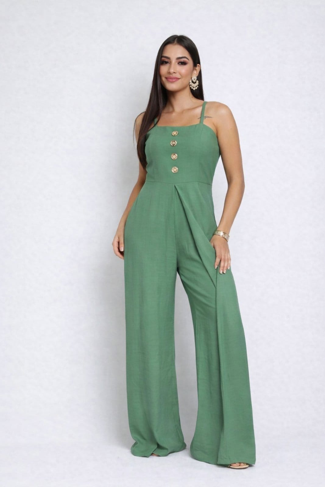 Macacão Longo D Bell Outlet Fashion Alcinha