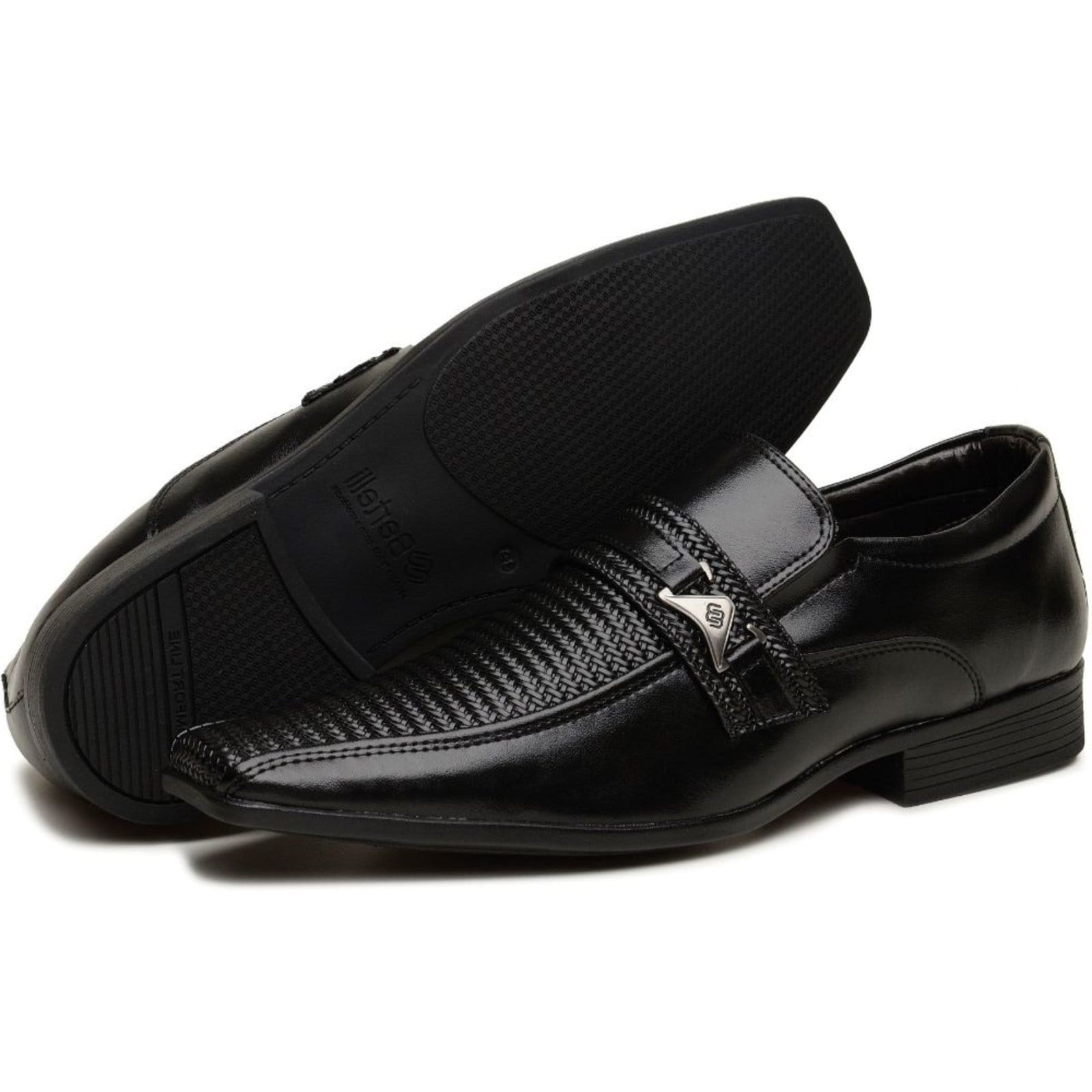 Vista 2 Sapato Social Masculino com Cinto Dupla Face Yes Basic preto