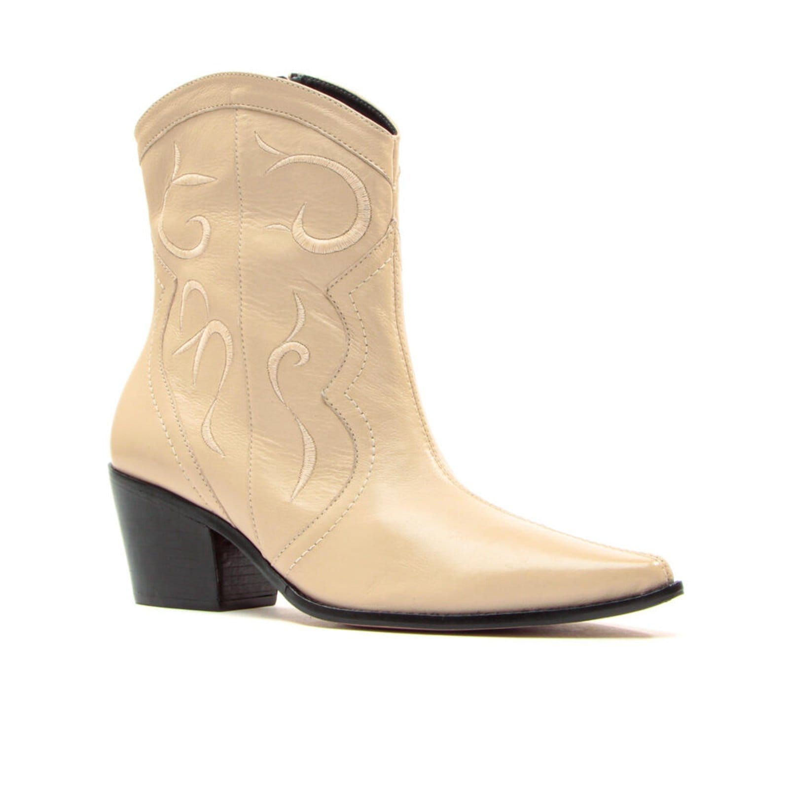 Vista 2 Bota Western Couro Creme Cecconello 2146005-3 Cecconello unico