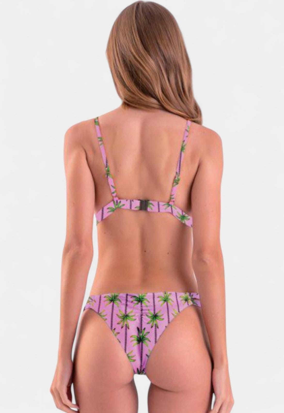 Vista 2 Biquíni Areia Branca Baly Frente Única Coqueiro Areia Branca rosa