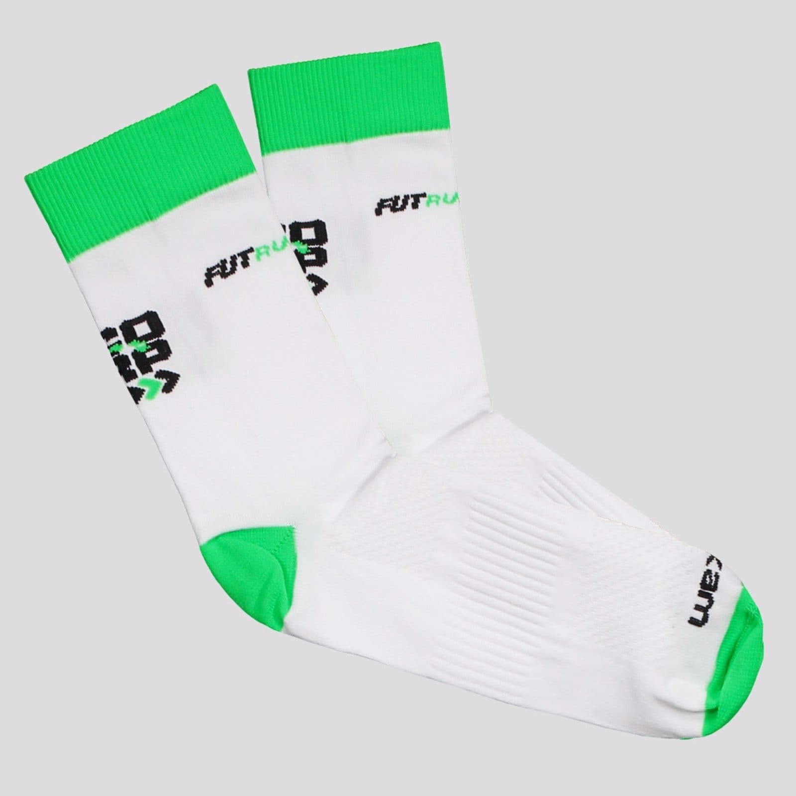 Meia Rikam Fut Run Branca e Verde