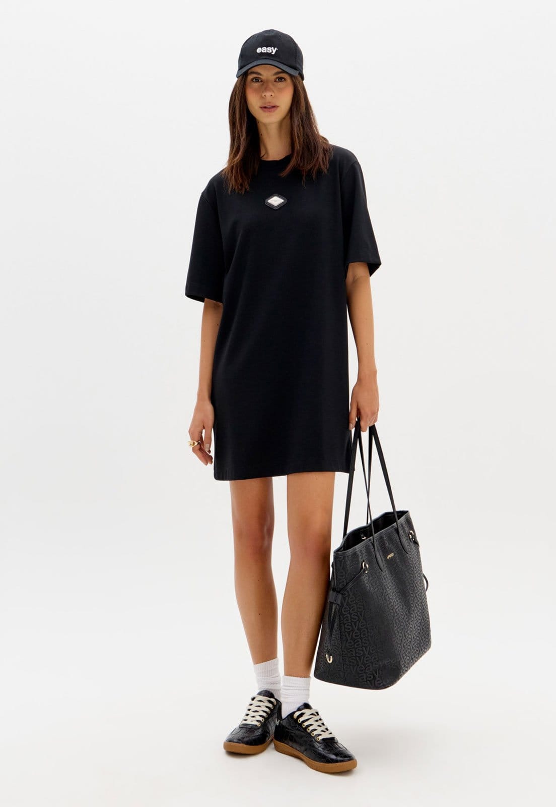 Vista 2 Vestido T-Dress Feminino Lança Perfume Lança Perfume preto