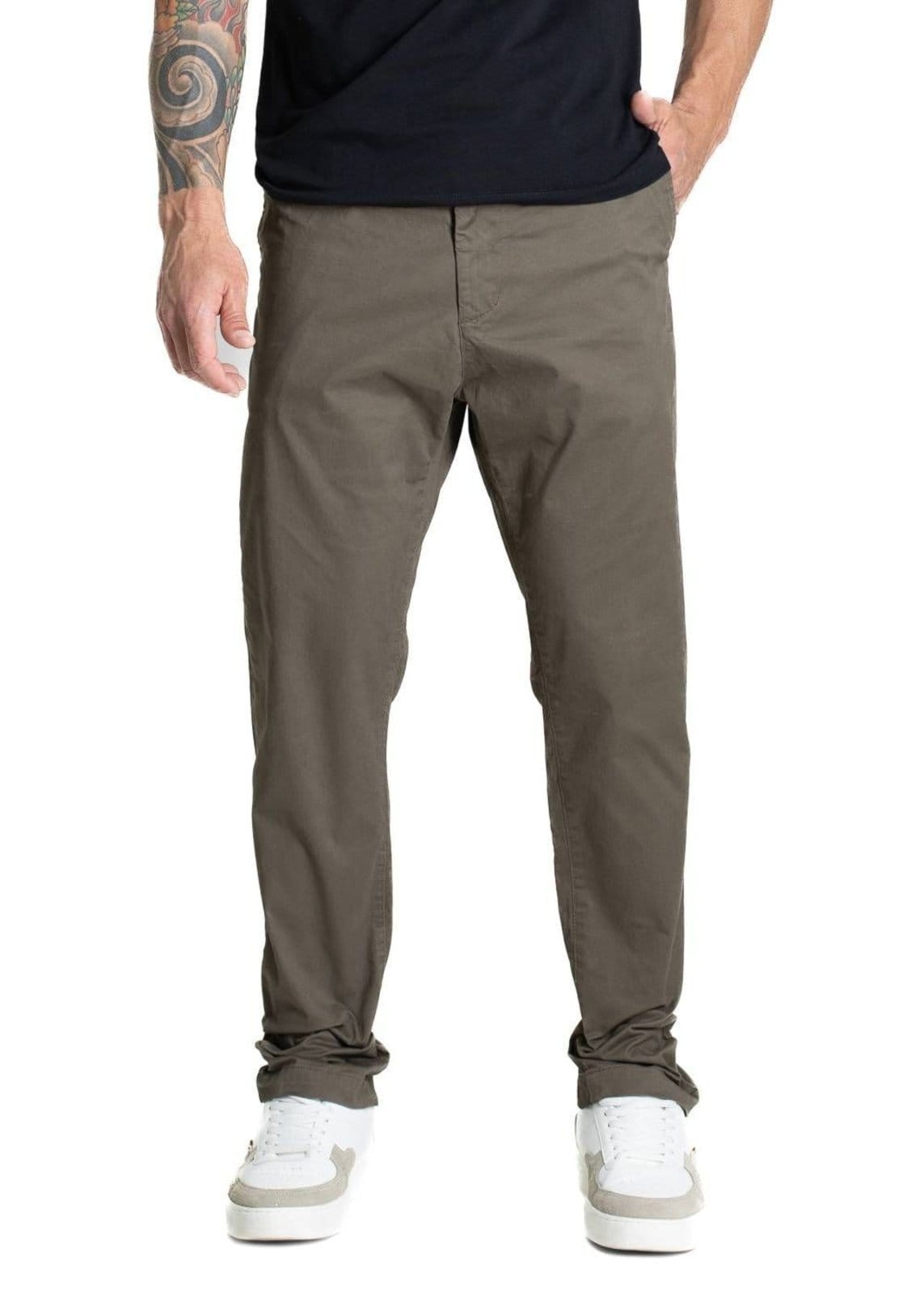 Vista principal Calça Sarja Sawary Slim - 280956 Sawary verde