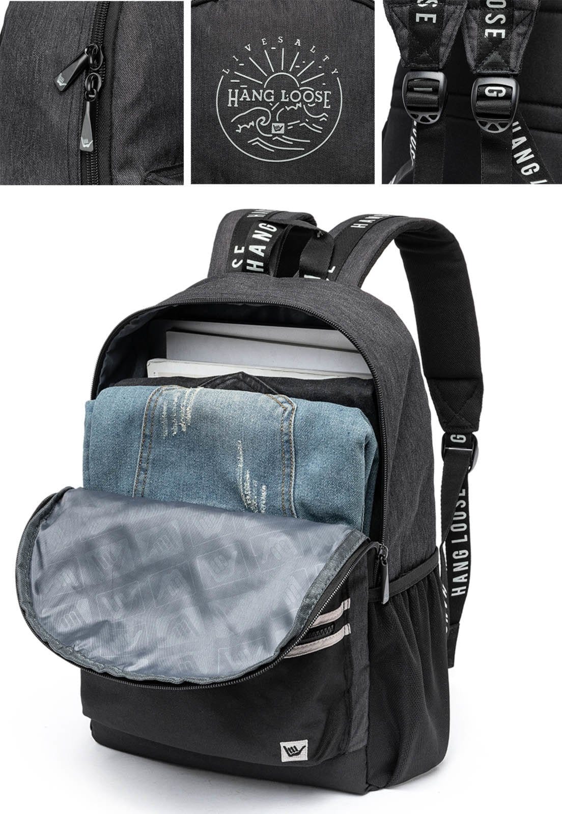 Kit Mochila Hang Loose Estojo Reforçado Escolar Faculdade - 2