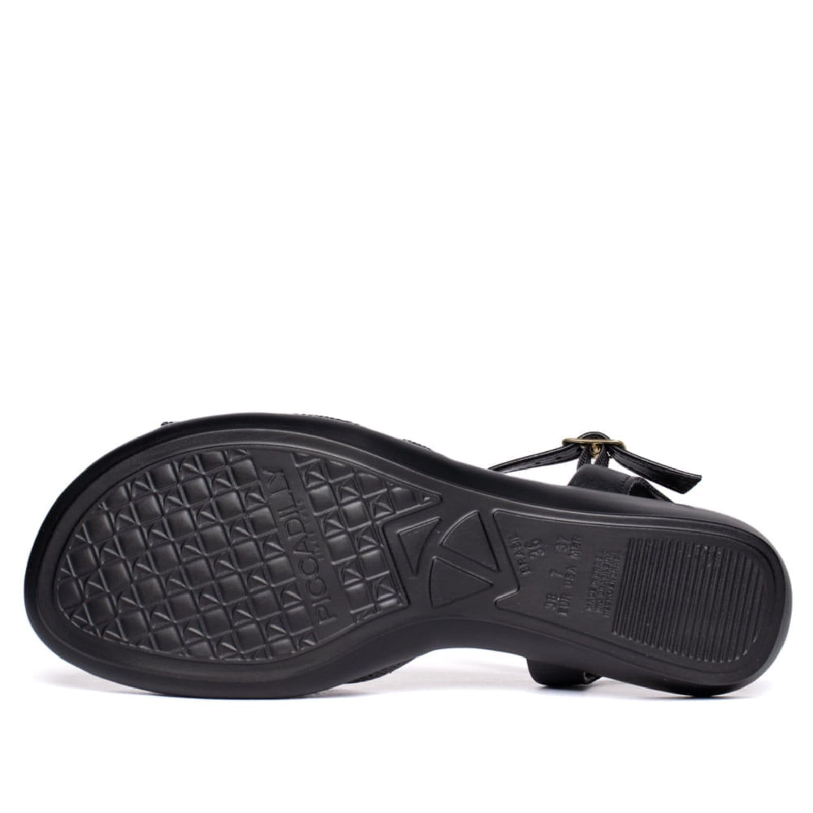 Vista 2 Sandália Feminina Piccadilly Rasteira Wide Fit Napa Piccadilly preto