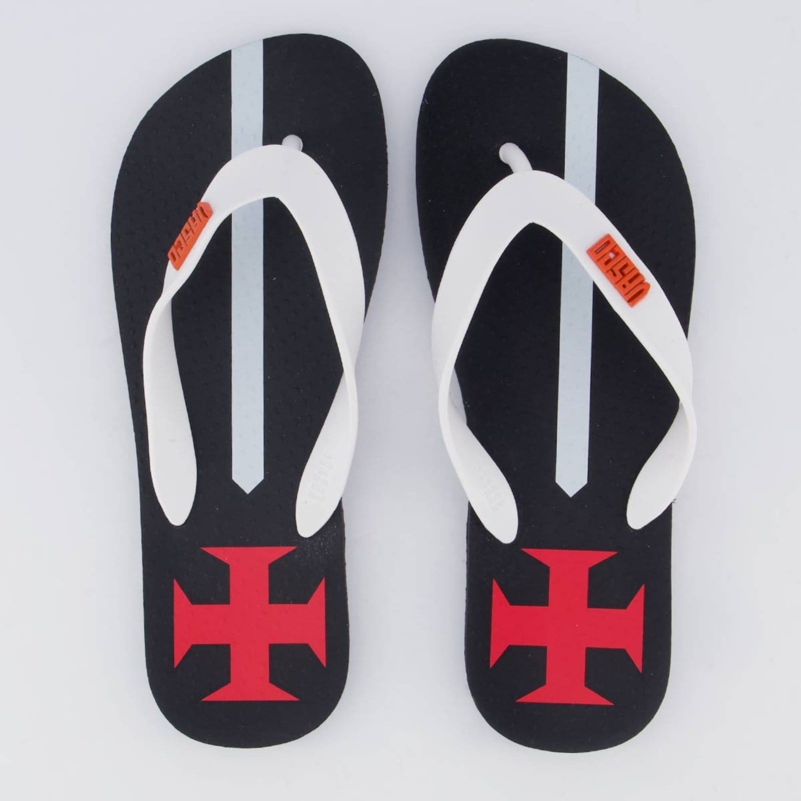 Chinelo Vasco Camisas Negras e Branco