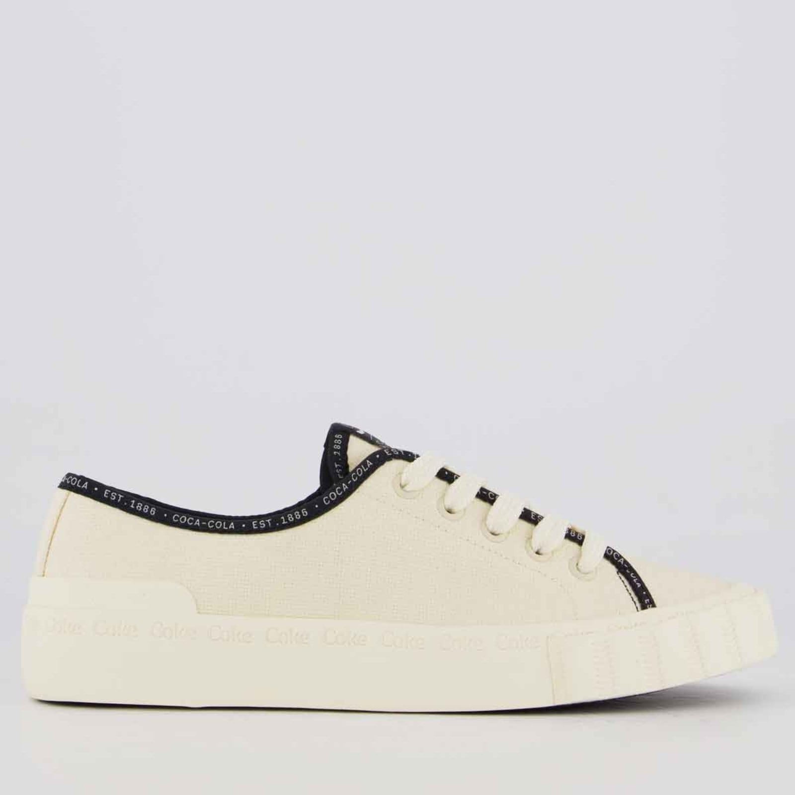 Tênis Coca Cola Pant Canvas Feminino Off White