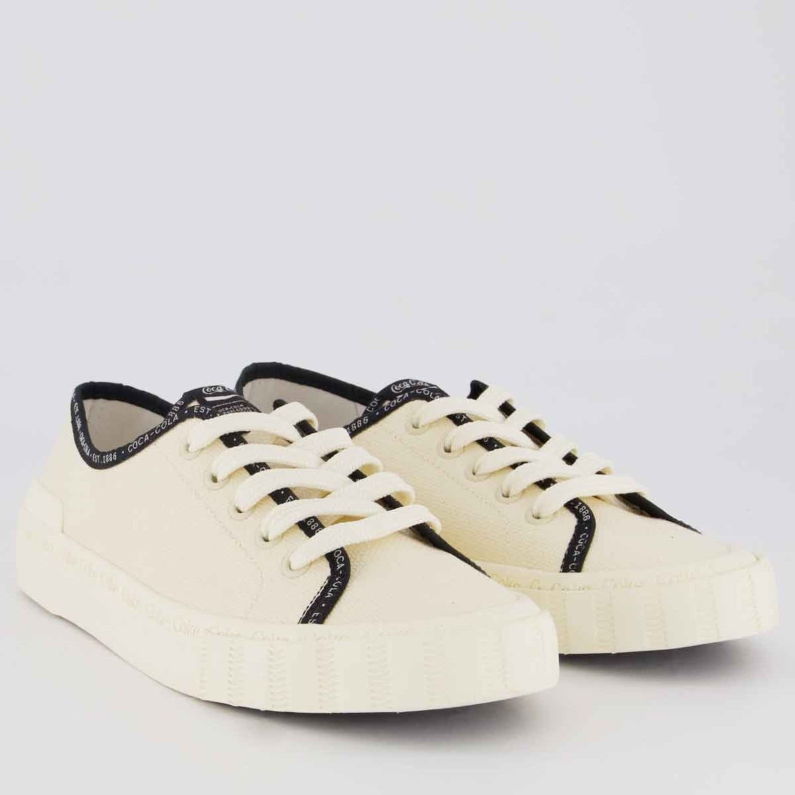 Vista 2 Tênis Coca Cola Pant Canvas Feminino Off White Coca-Cola bege white