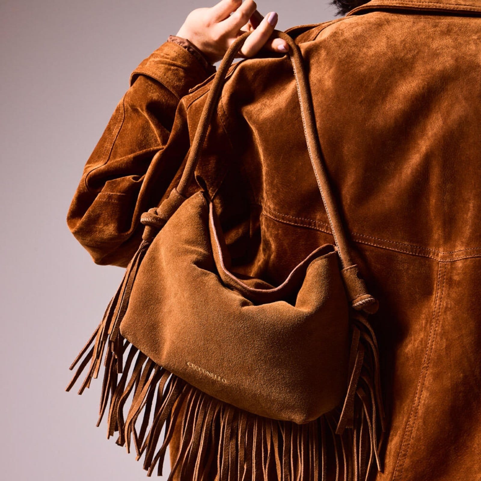 Vista 2 Bolsa Couro Marrom Cecconello C2643-1 Cecconello unico