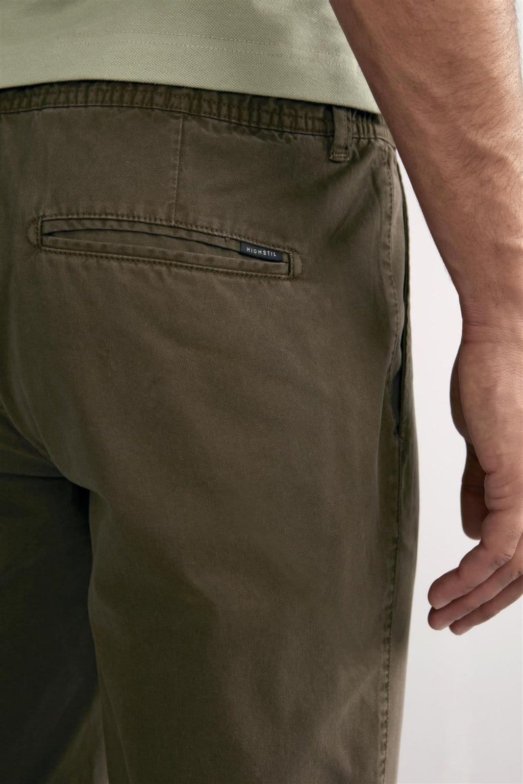 Vista 2 HIGHSTIL Bermuda Chino Comfort Puro HIGHSTIL marrom