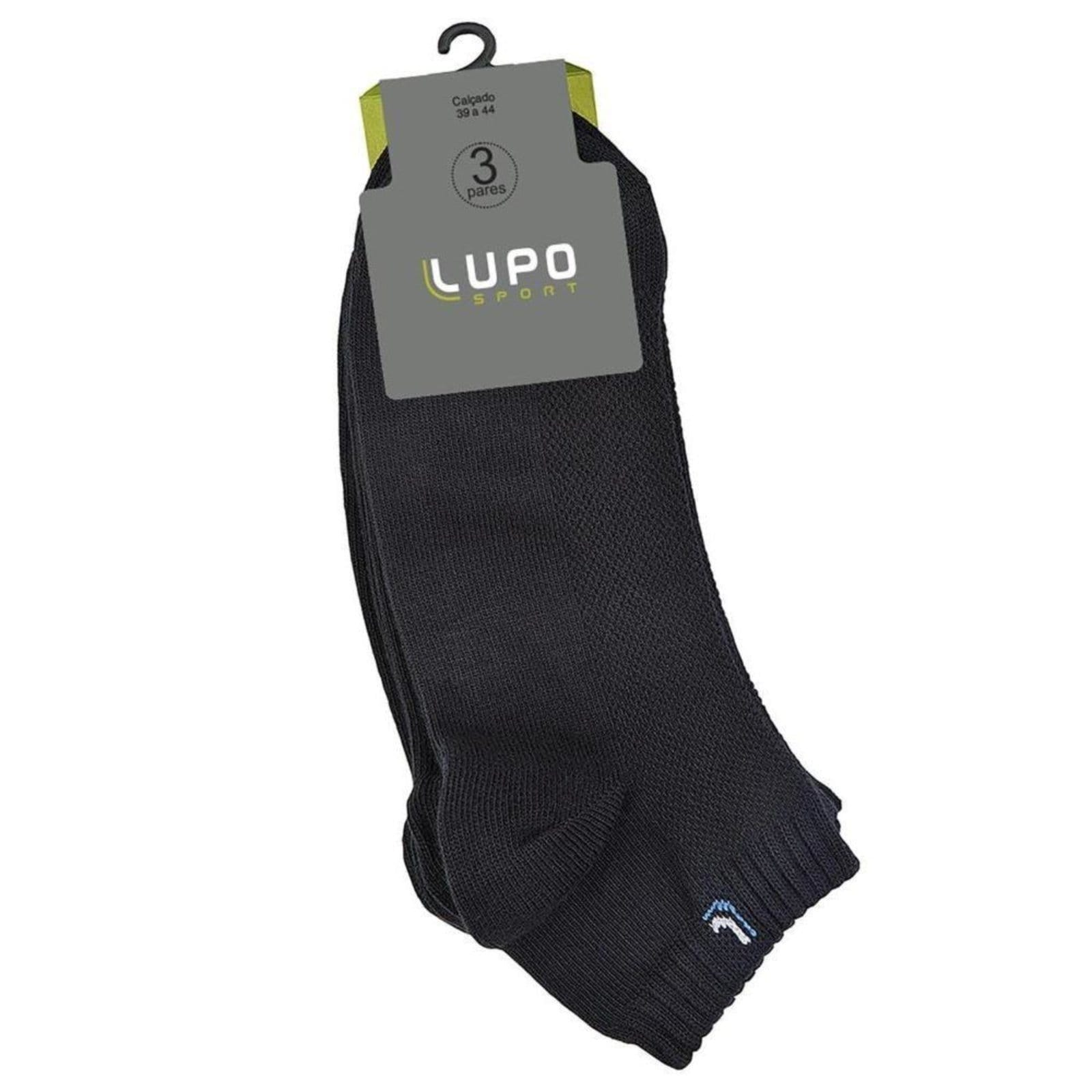 Kit 3 Pares Meia Curta Cano Curto Lupo Algodão Sport 3225