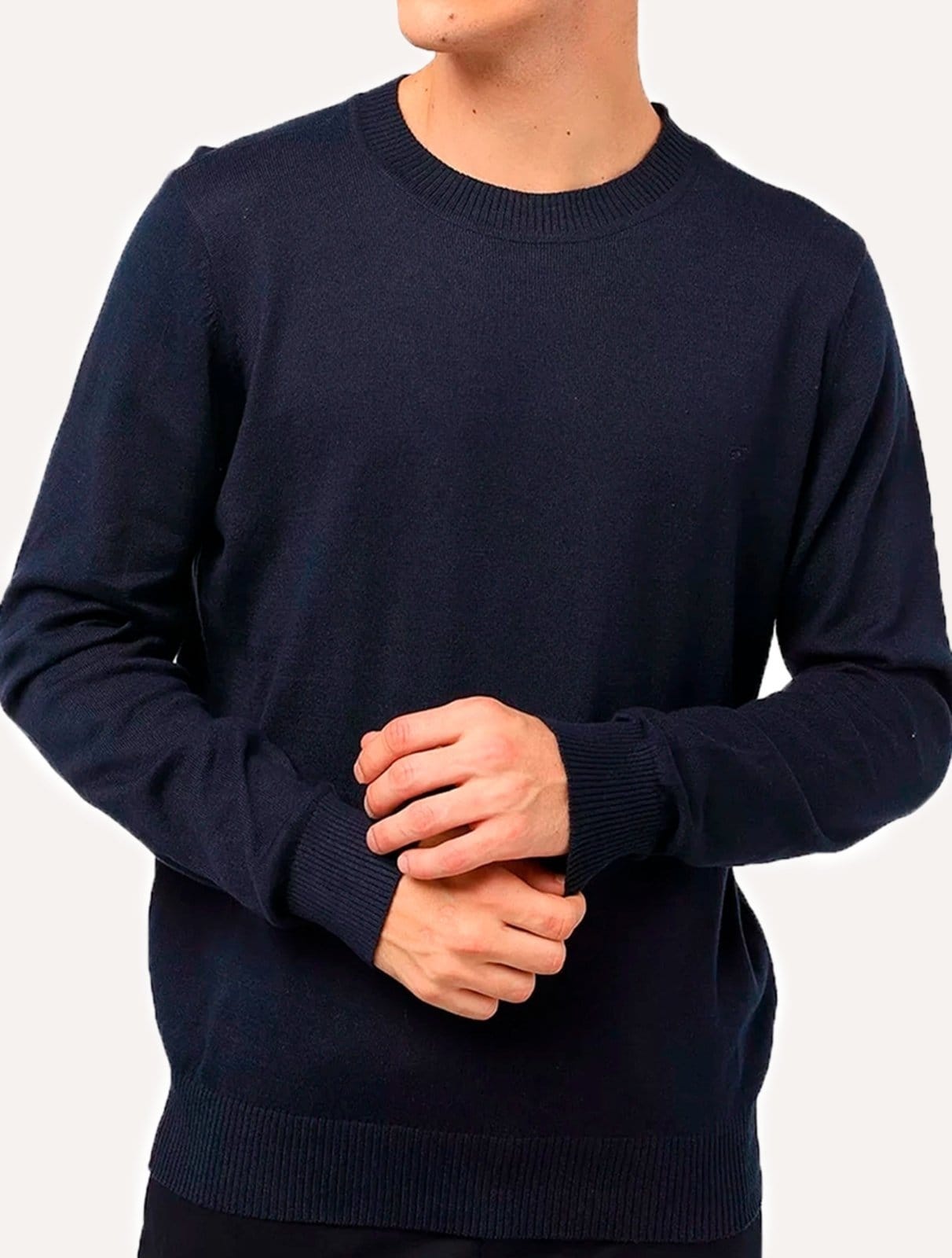 Sueter Ellus Masculino Tricot C-Neck Visco Like Basic Round