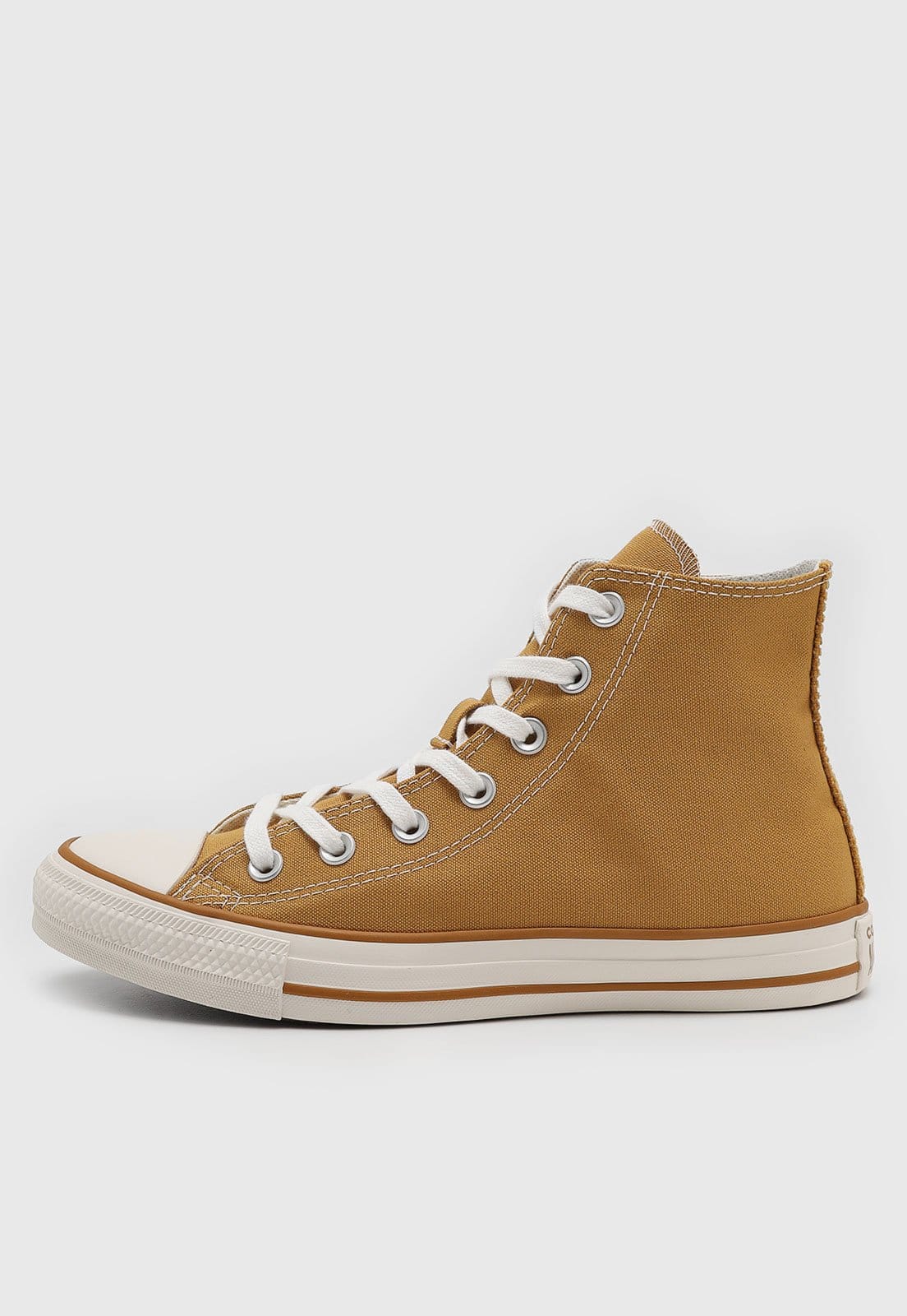 Vista principal Tênis Feminino Converse Chuck Taylor All Star Cano Alto Mostarda Converse amarelo