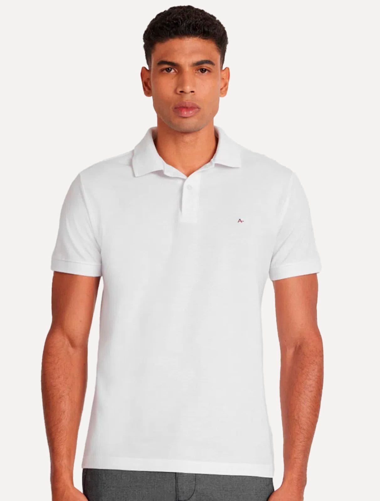 Polo Aramis Masculina Basic Piquet Branca