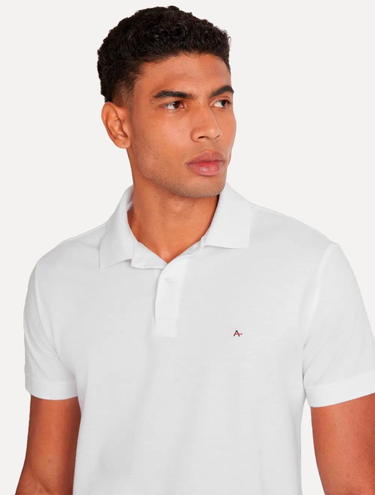 Polo Aramis Masculina Basic Piquet Branca - 2