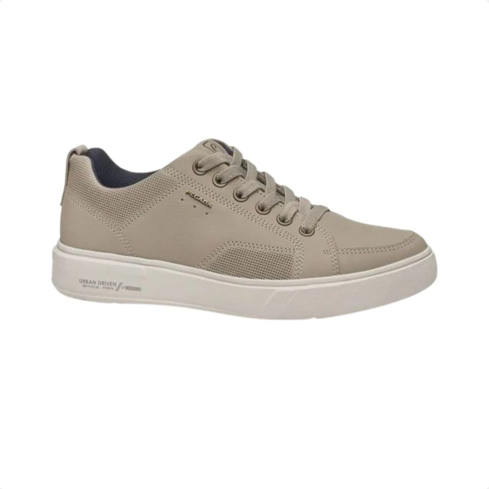 Sapatênis Masculino Em Couro Pegada Flow Bege