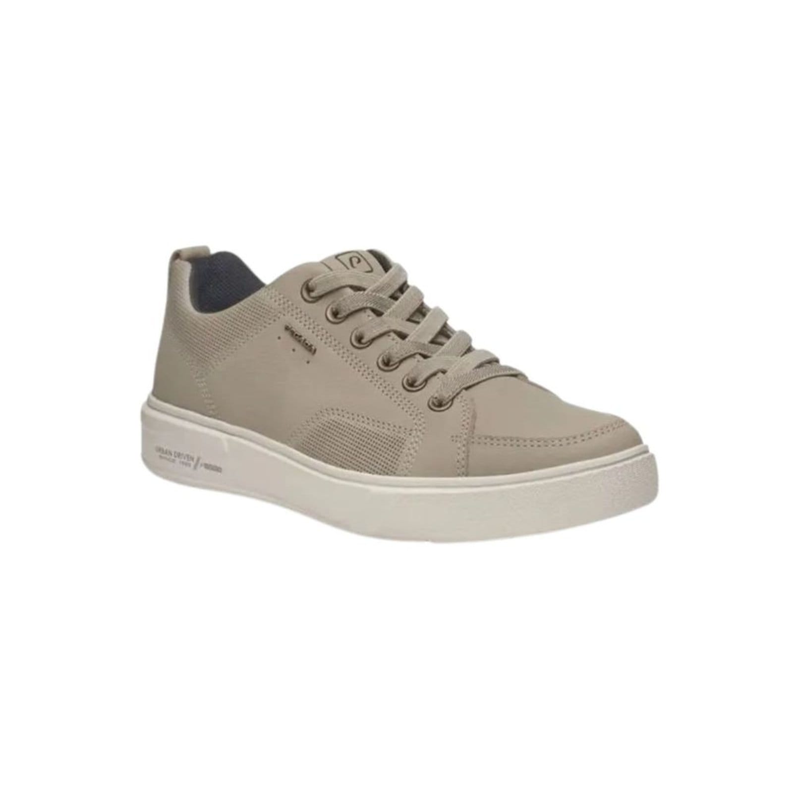 Vista 2 Sapatênis Masculino Em Couro Pegada Flow Bege PEGADA azul