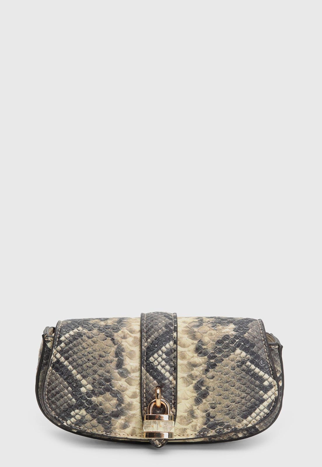 Vista 2 Bolsa Pequena Santa Lolla Textura Snake Santa Lolla bege