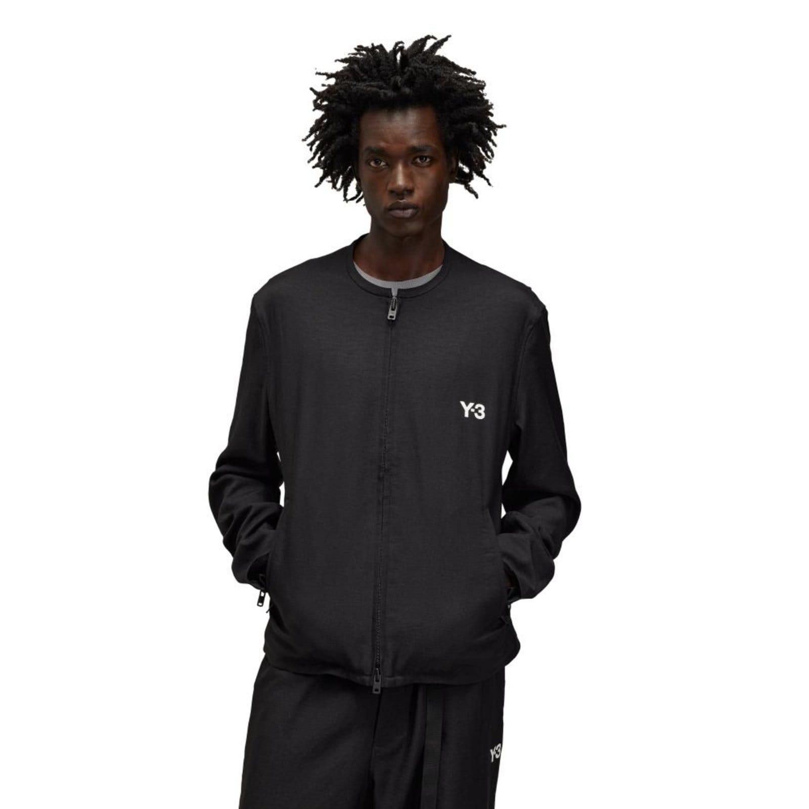 Jaqueta Y-3 Malha Elástica Três Listras adidas Originals