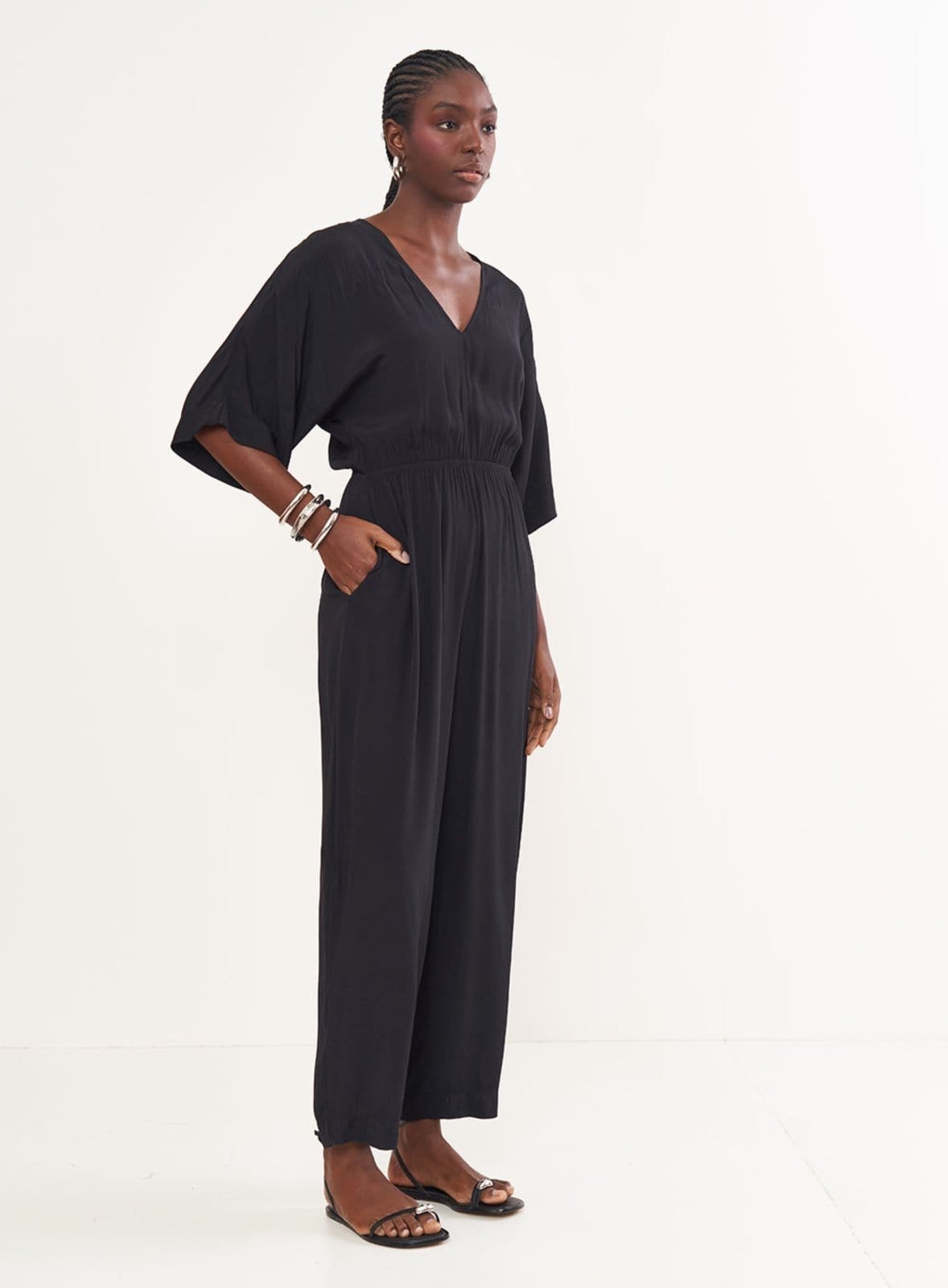 Macacão Solto Mangas Amplas Colcci