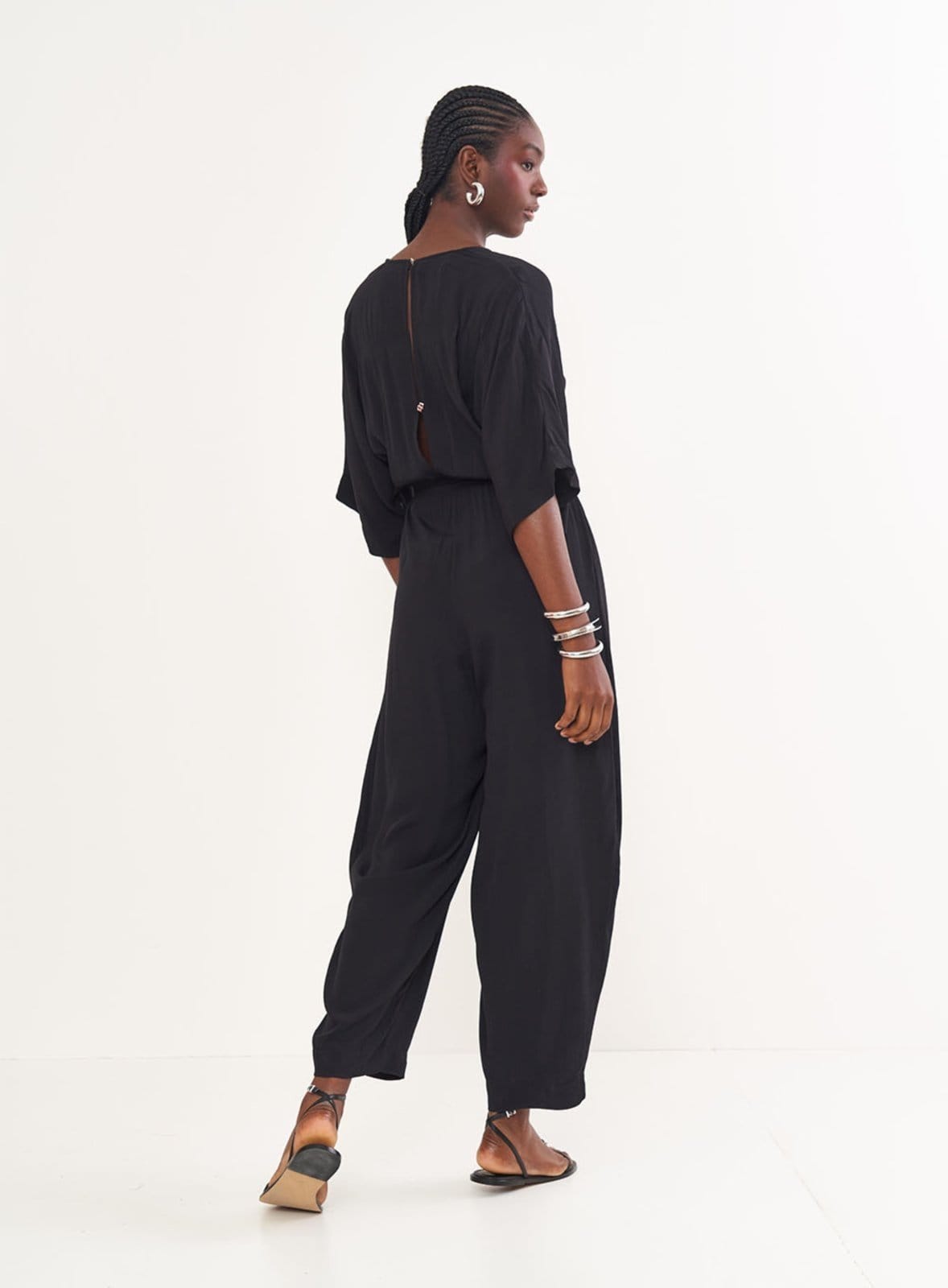 Vista 2 Macacão Solto Mangas Amplas Colcci Colcci preto