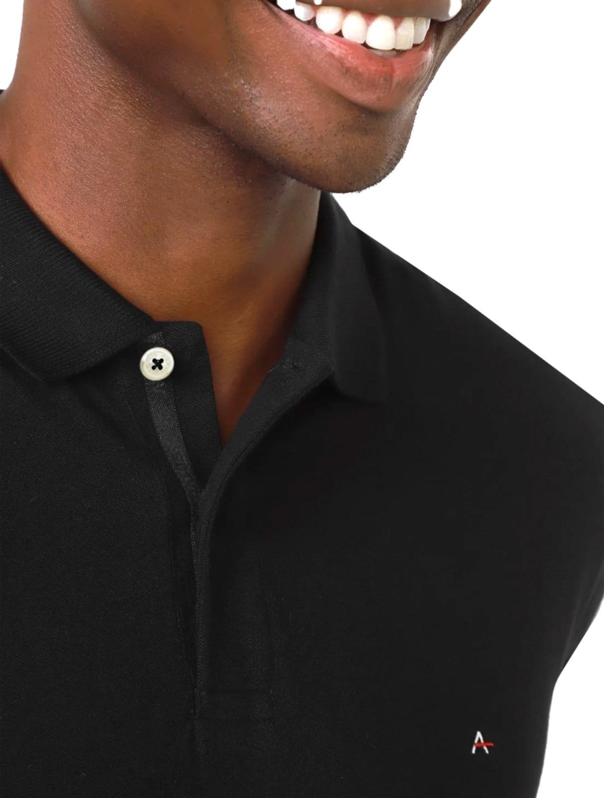 Vista 2 Polo Aramis Masculina Piquet Inner Detail Preta Aramis preto