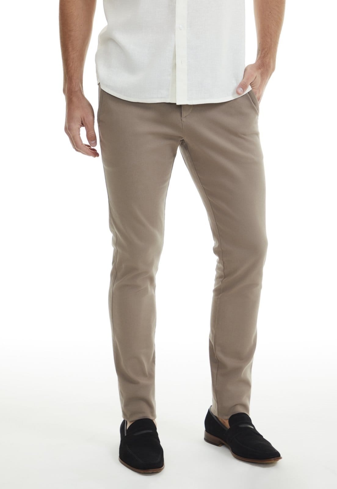 Calça Sarja Traymon Chino Slim Kaki