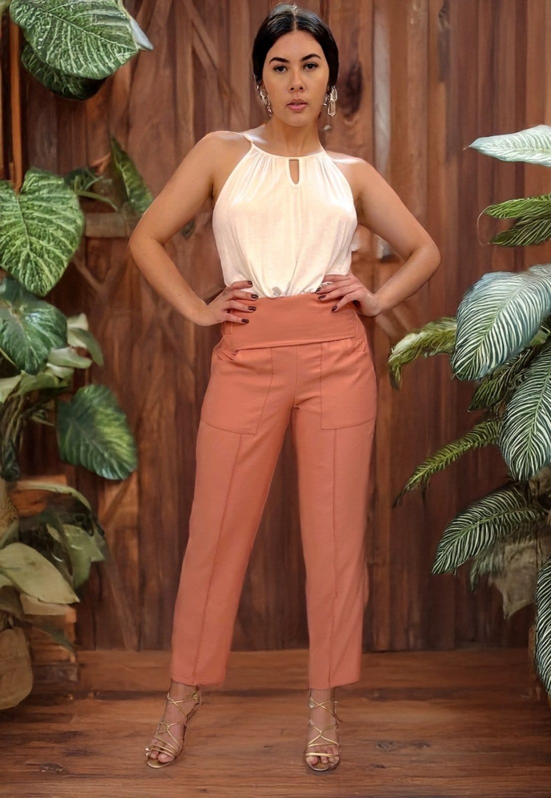 Vista 2 Calça Loft Tangará Rosé Amazonia Vital rosê rosé