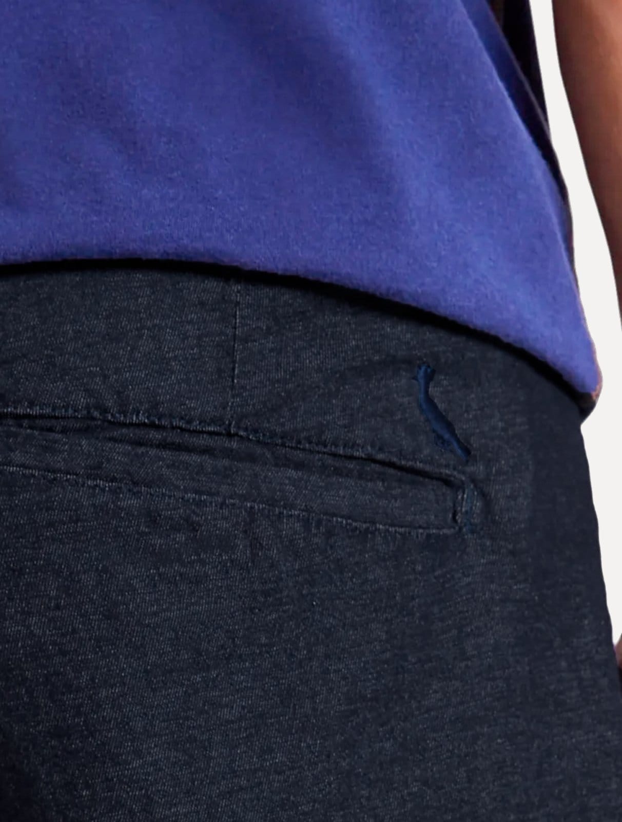 Vista 2 Bermuda Reserva Masculina Slim Casual Tito Marinho Mescla Reserva azul marinho