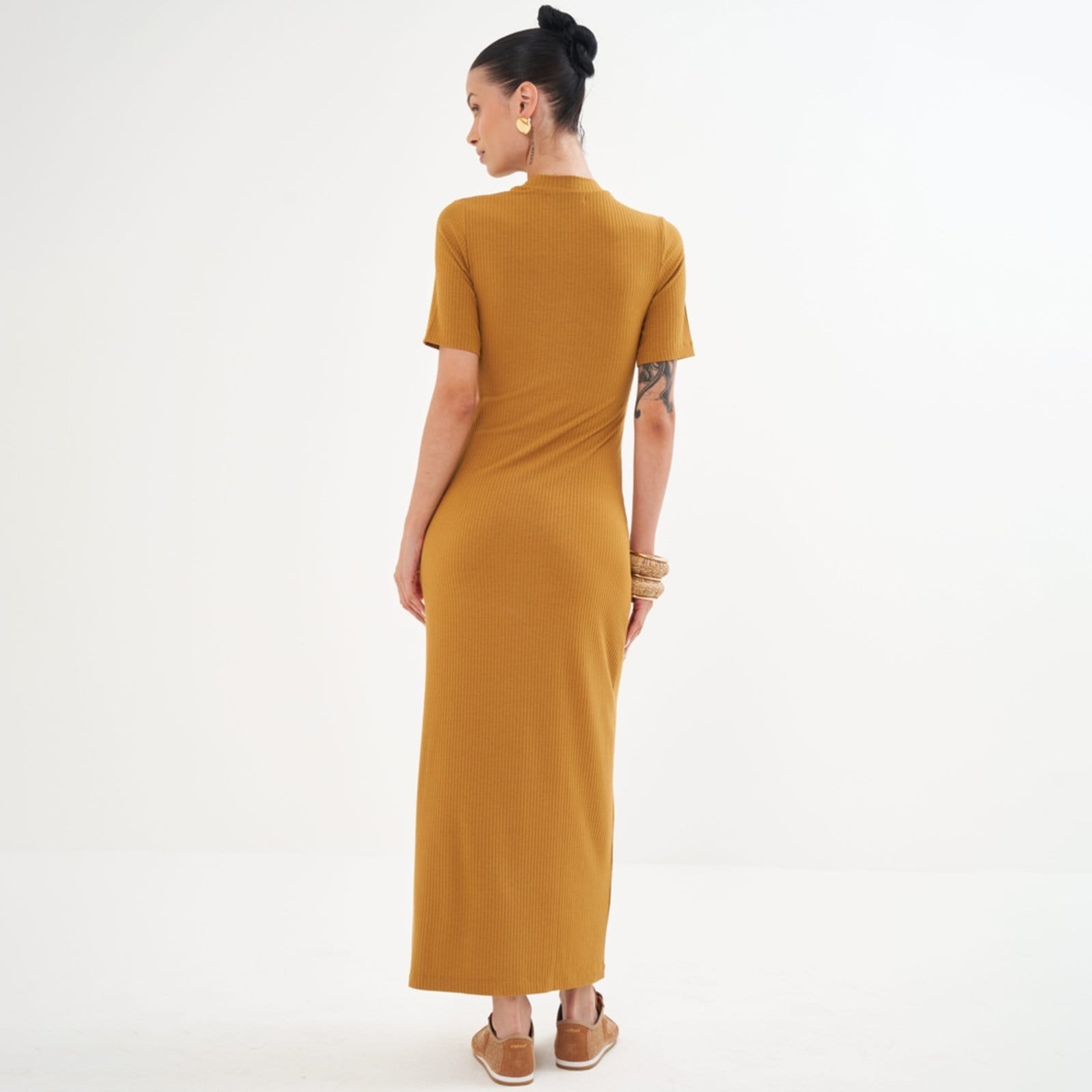 Vista 2 Vestido Super Mid Colcci Classic Pr26 Ebbela Feminino Colcci marrom