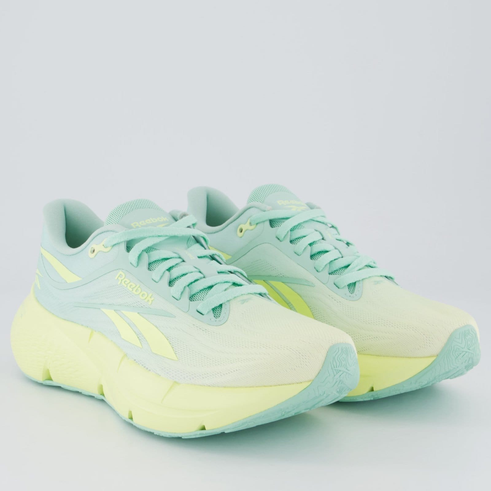 Vista 2 Tênis Reebok Zignition Feminino e Amarelo Reebok verde