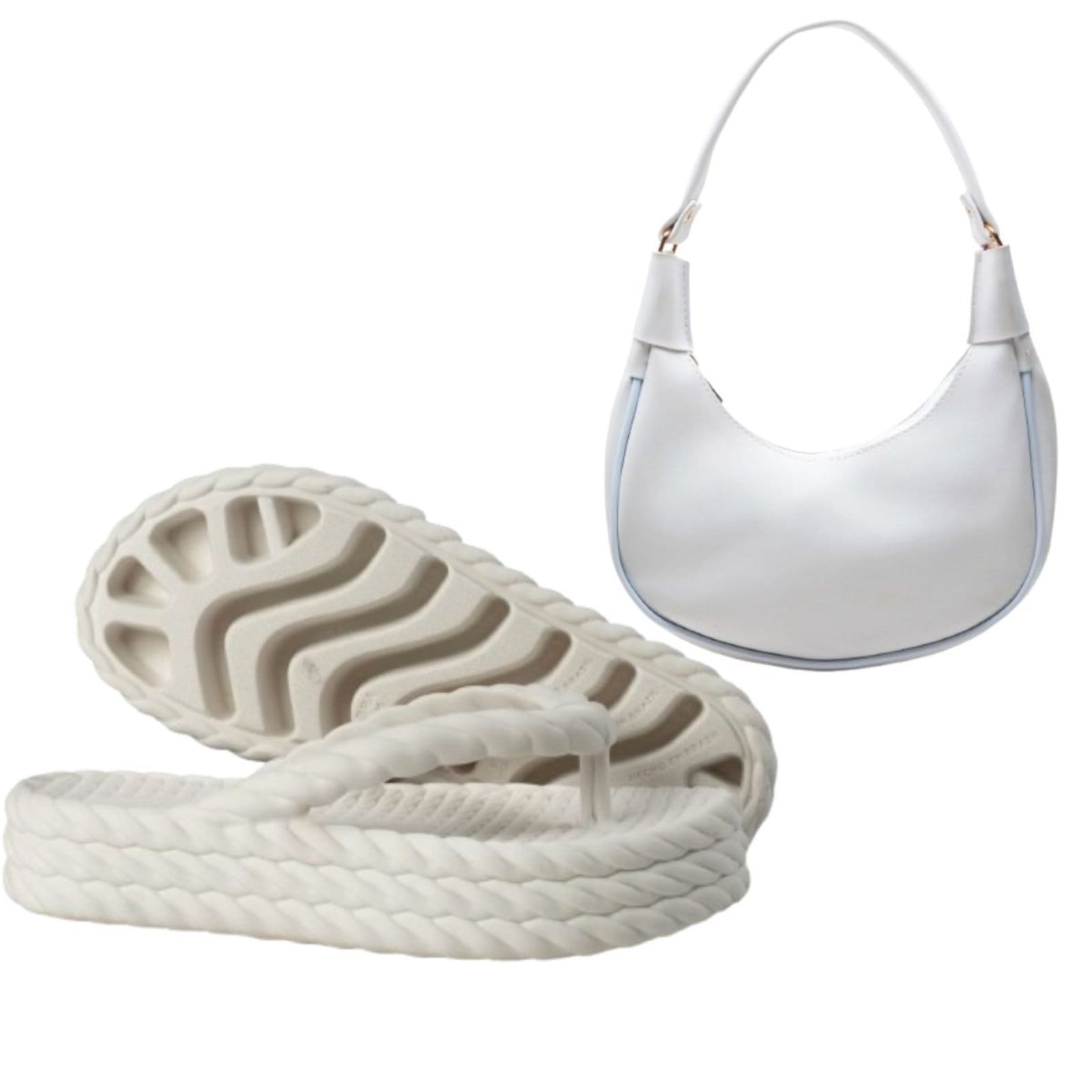 Kit Chinela Feminina Anna Andrade Sandália Casual Flatform De Dedo E Bolsa Ombro