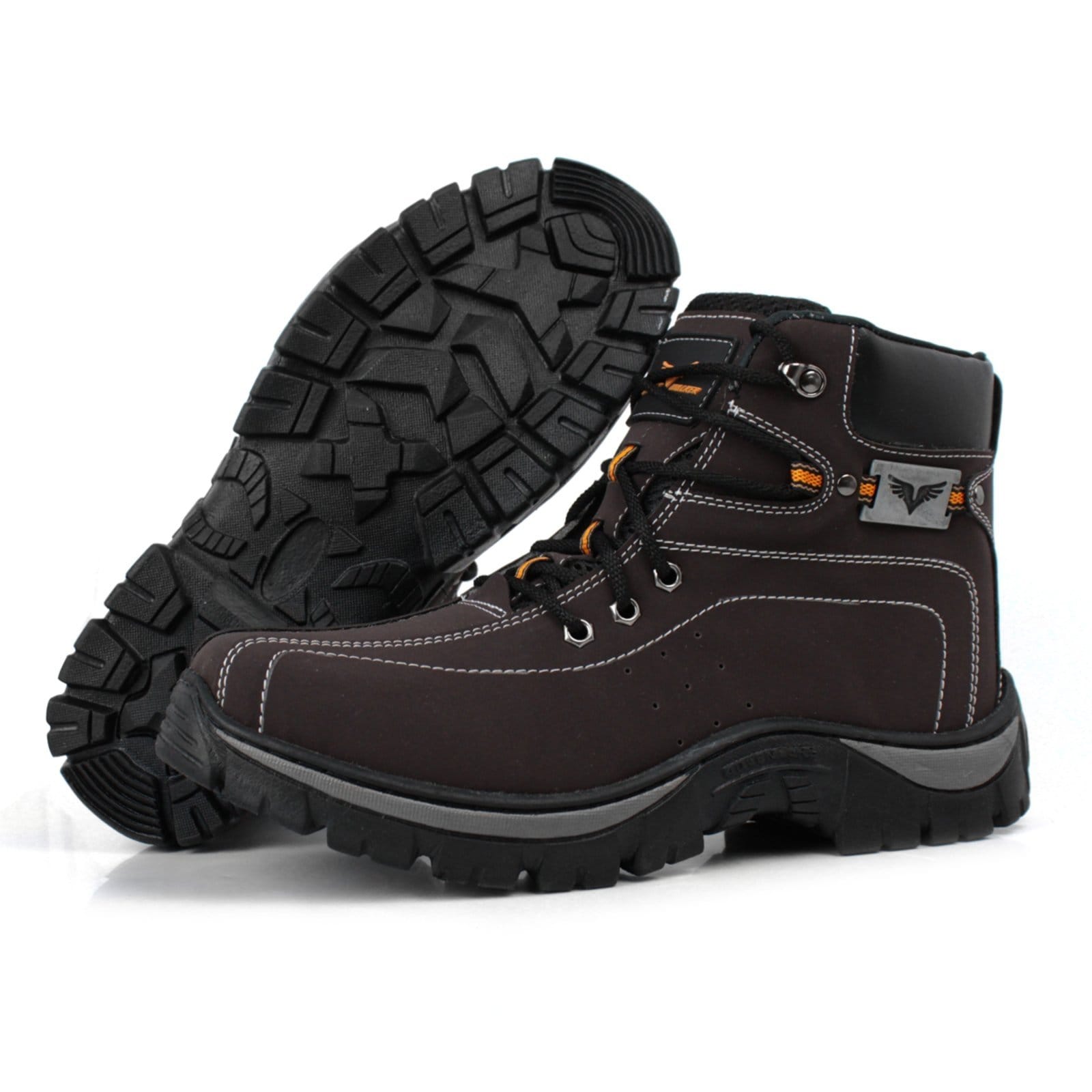 Vista 2 Bota Botina Adventure Coturno Masculino Com Palmilha Gel ZAFREM marrom