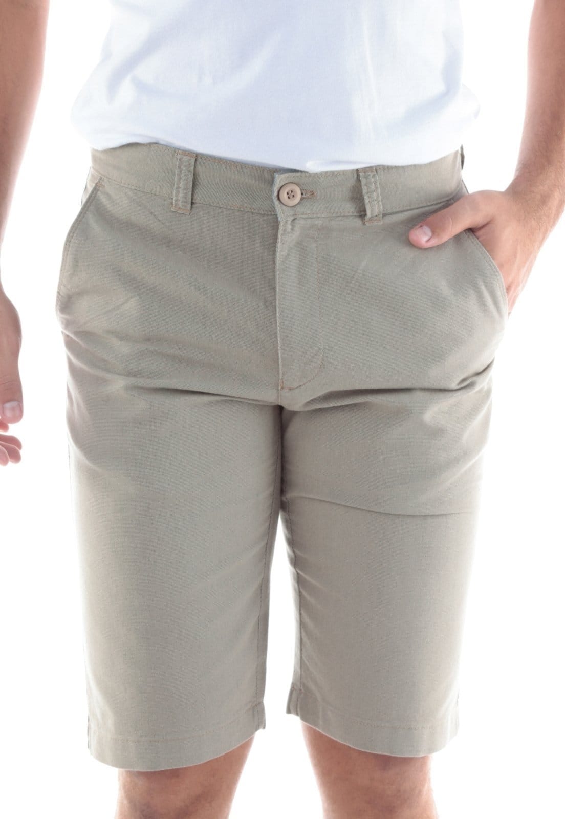 Vista 2 Bermuda Sarja Traymon Chino Regular Kaki Escuro Traymon cáqui kaki