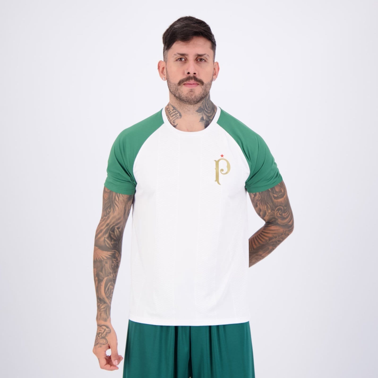 Camisa Palmeiras Palestra Raglan Branca