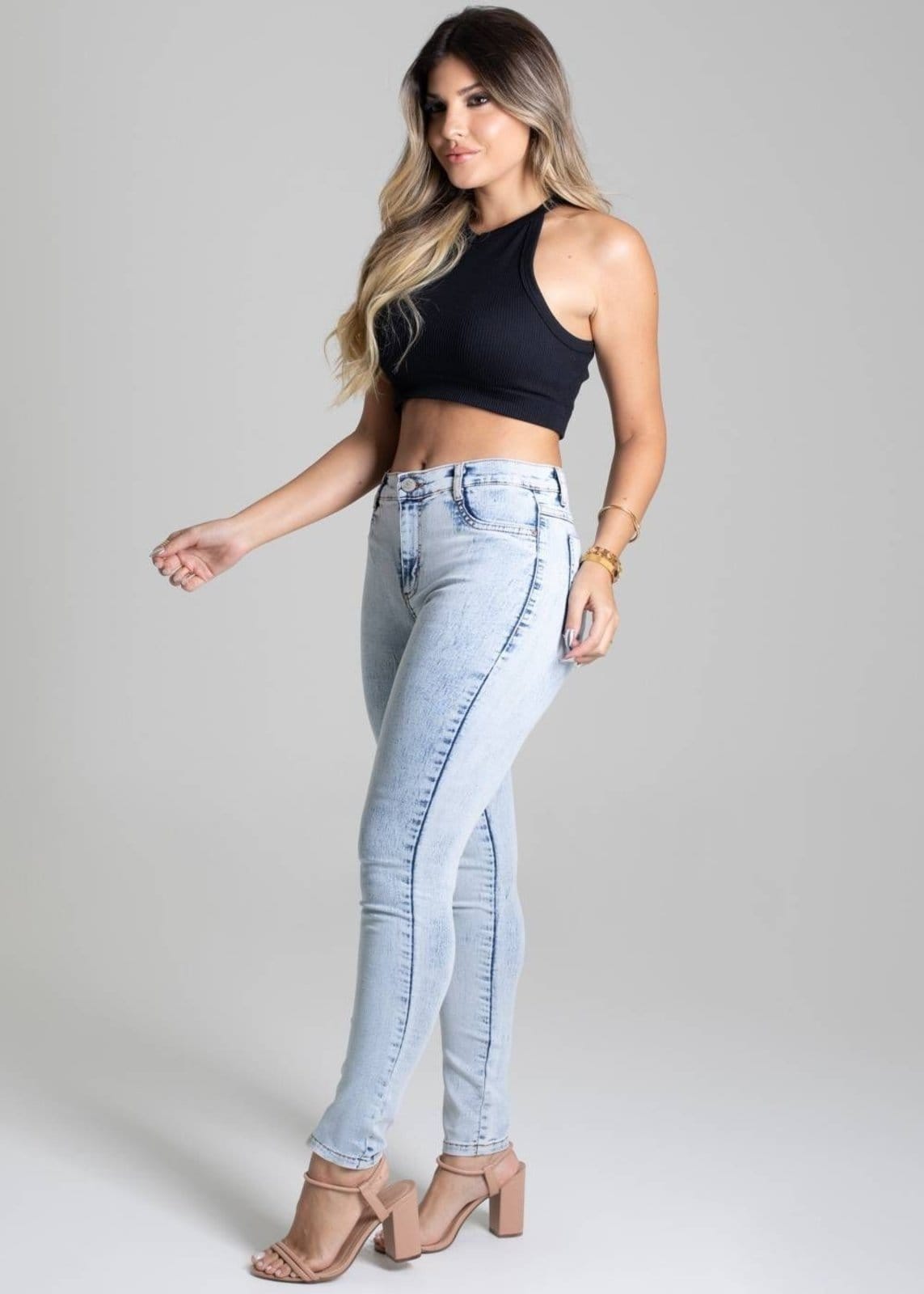 Vista 2 Calça Jeans Sawary Skinny - 277156 Sawary azul