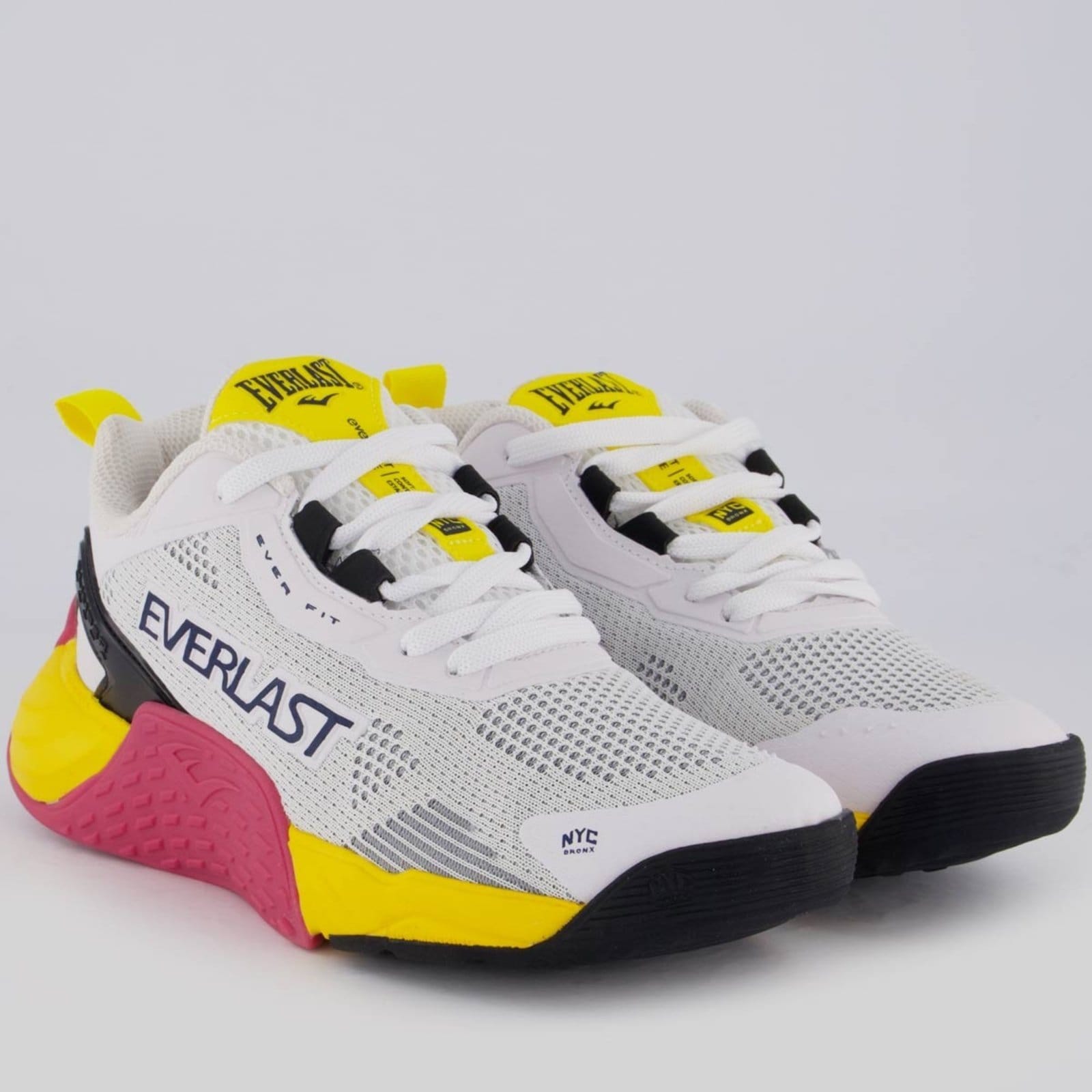 Vista 2 Tênis Everlast Climber Ultra Feminino e Amarelo Everlast branco