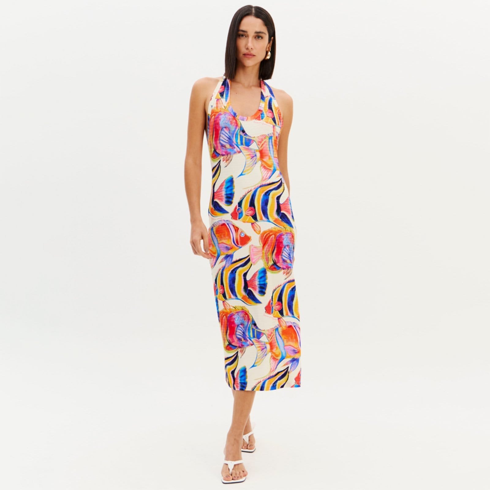 Vestido Super Mid Easy Lança Perfume Ve26 Off White Feminina